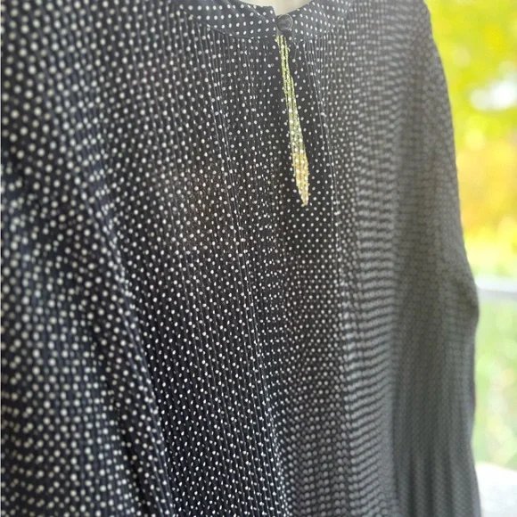 Adrianna Papell Black and White Polka Dot Blouse - Picture 3 of 6